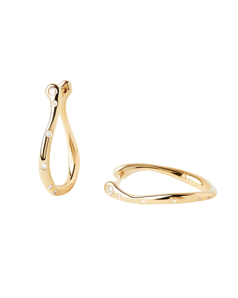 Orecchini Donna PDPaola Argento Dorata 925 Cerchi AR01-F52-U