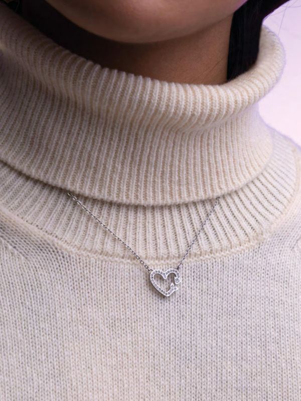 Collana Donna 4US Cesare Paciotti Acciaio Cuore Zirconi 4UCL8126W