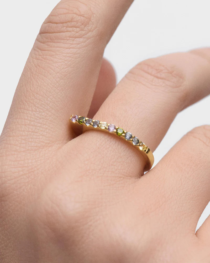 Anello Donna PDP Argento 925 Oro Zirconi AN01-E89-10