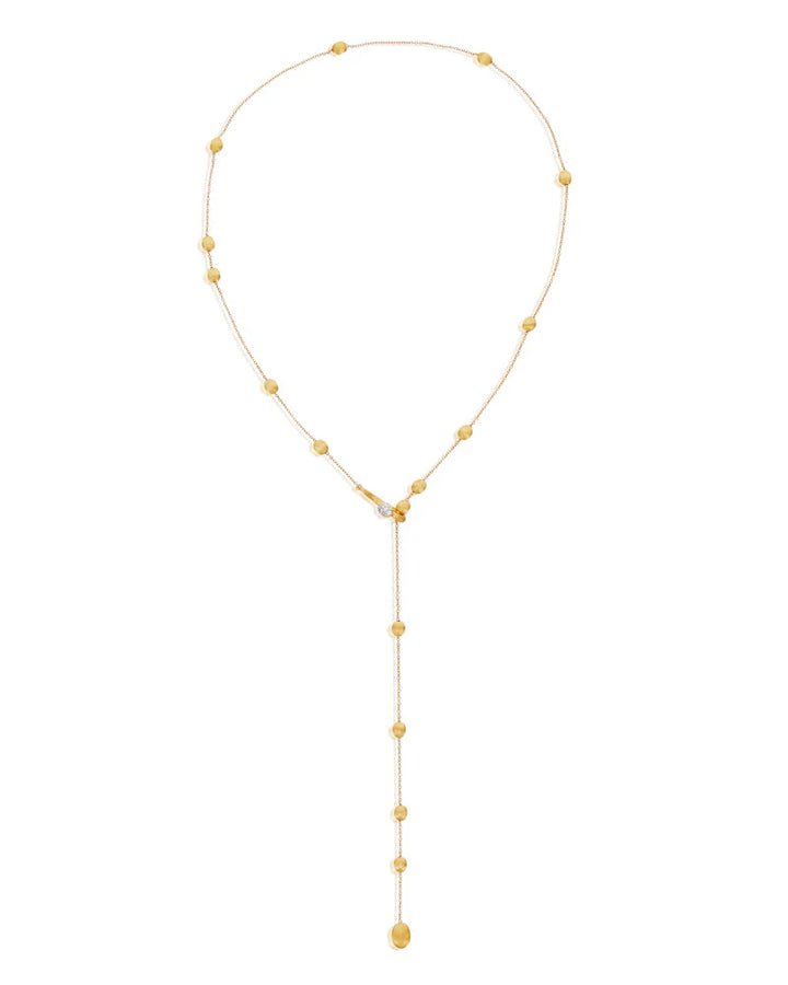 Collana Donna Nanis Oro Giallo 18 KT Pendente Diamanti Boules Satinata CS10-583