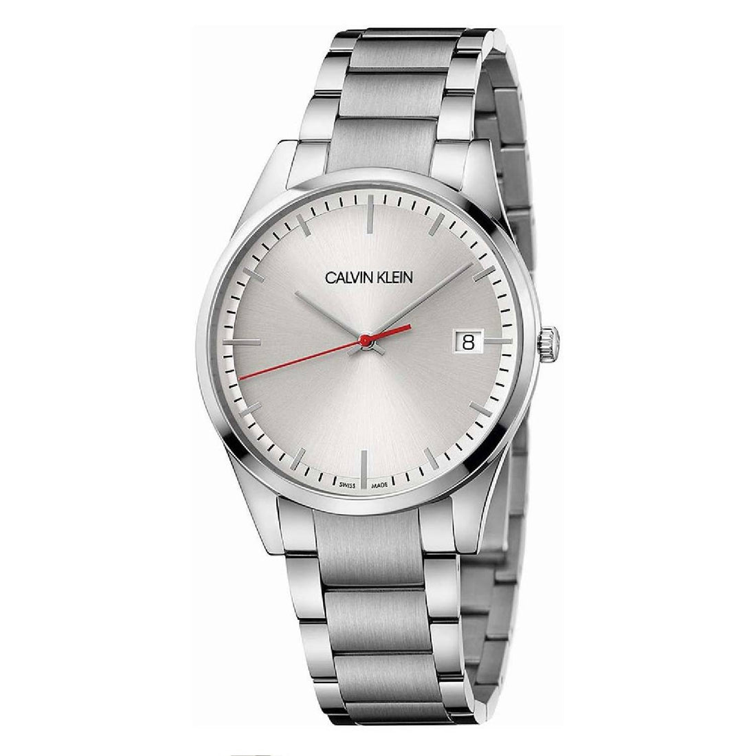 Orologio Uomo Acciaio Calvin Klein Quarzo Solo Tempo Data Bianco K4N2114Y