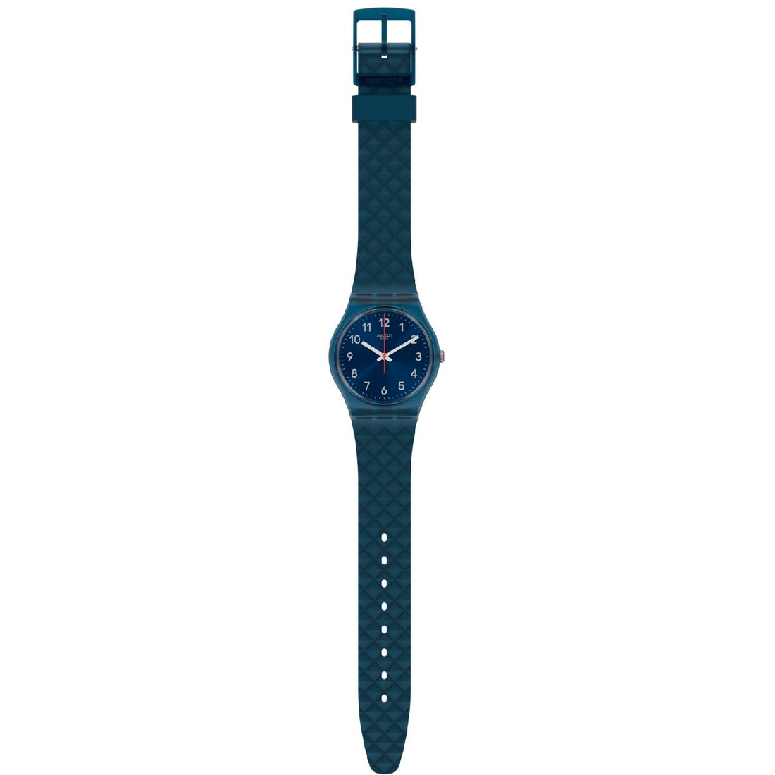 Orologio Donna Gomma Silicone Swatch Quarzo Solo Tempo Blu Numeri GN271