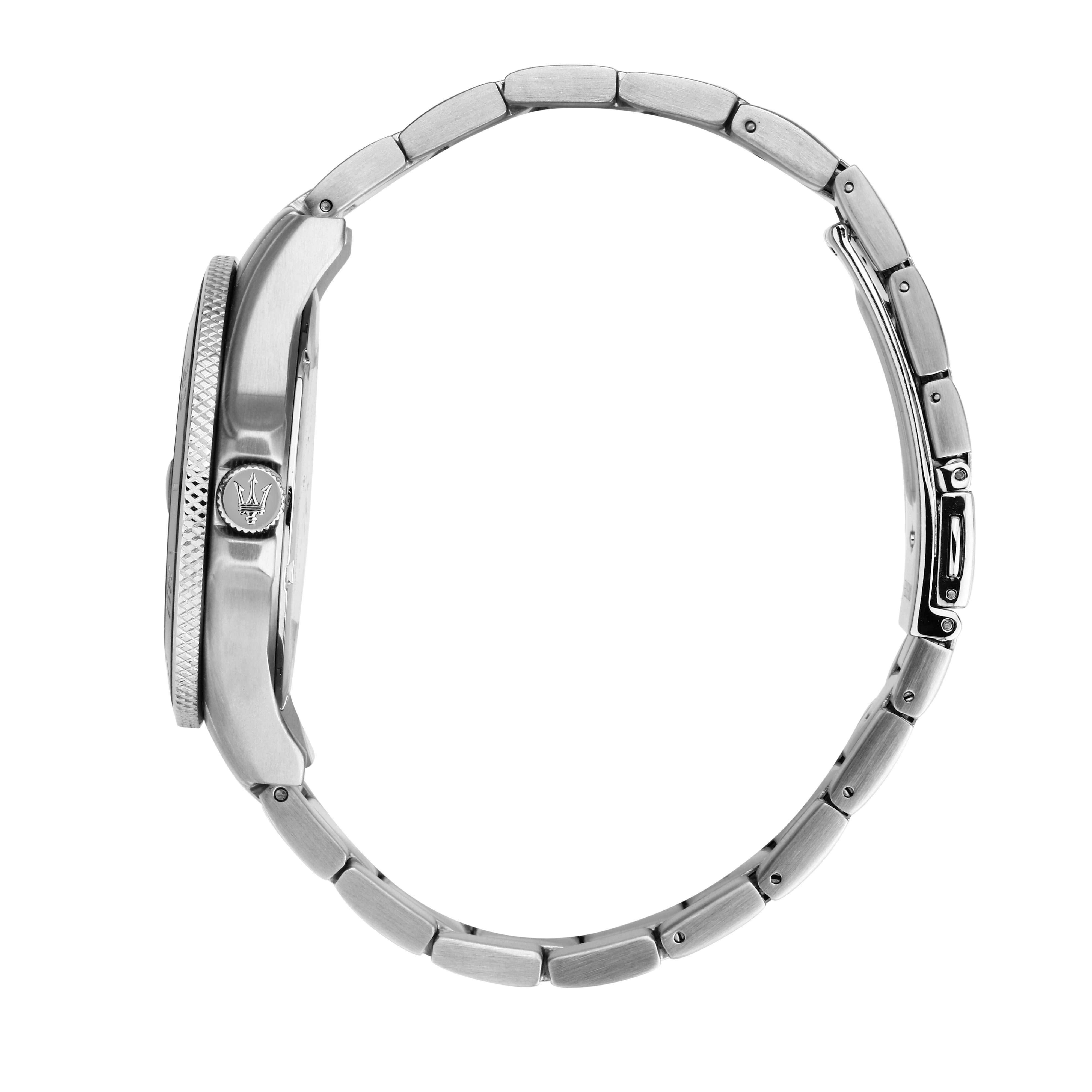 Orologio Uomo Maserati Acciaio Lucido Quarzo Solo Tempo Verde Data 100 M R8853100038