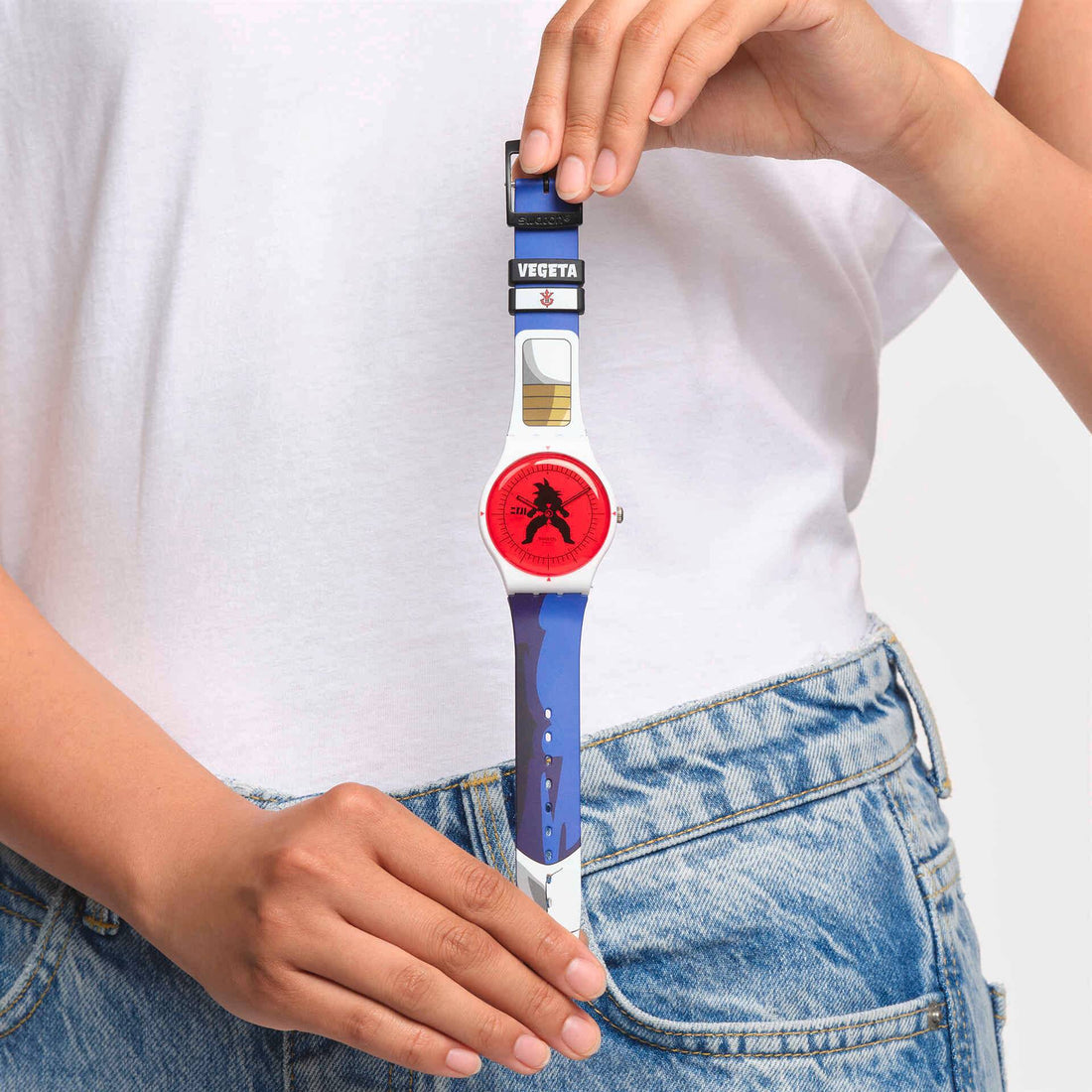 Orologio Uomo Swatch Dragonball Vegeta Quarzo Solo Tempo SUOZ348
