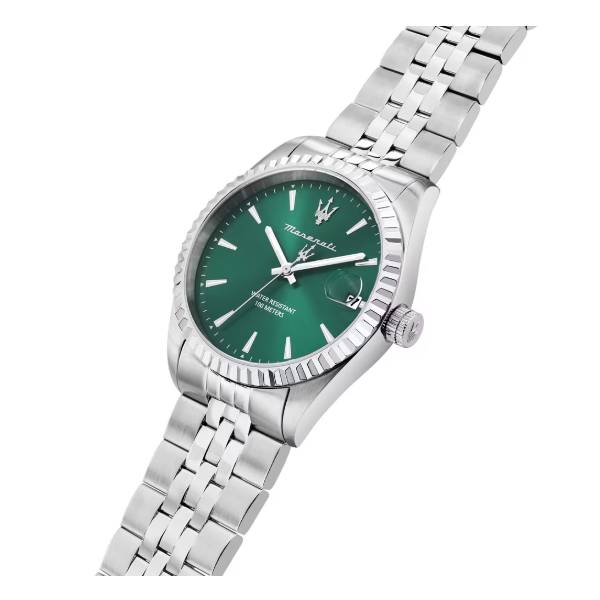 Orologio Uomo Maserati Epoca Verde Acciaio Quarzo Data R8853100057