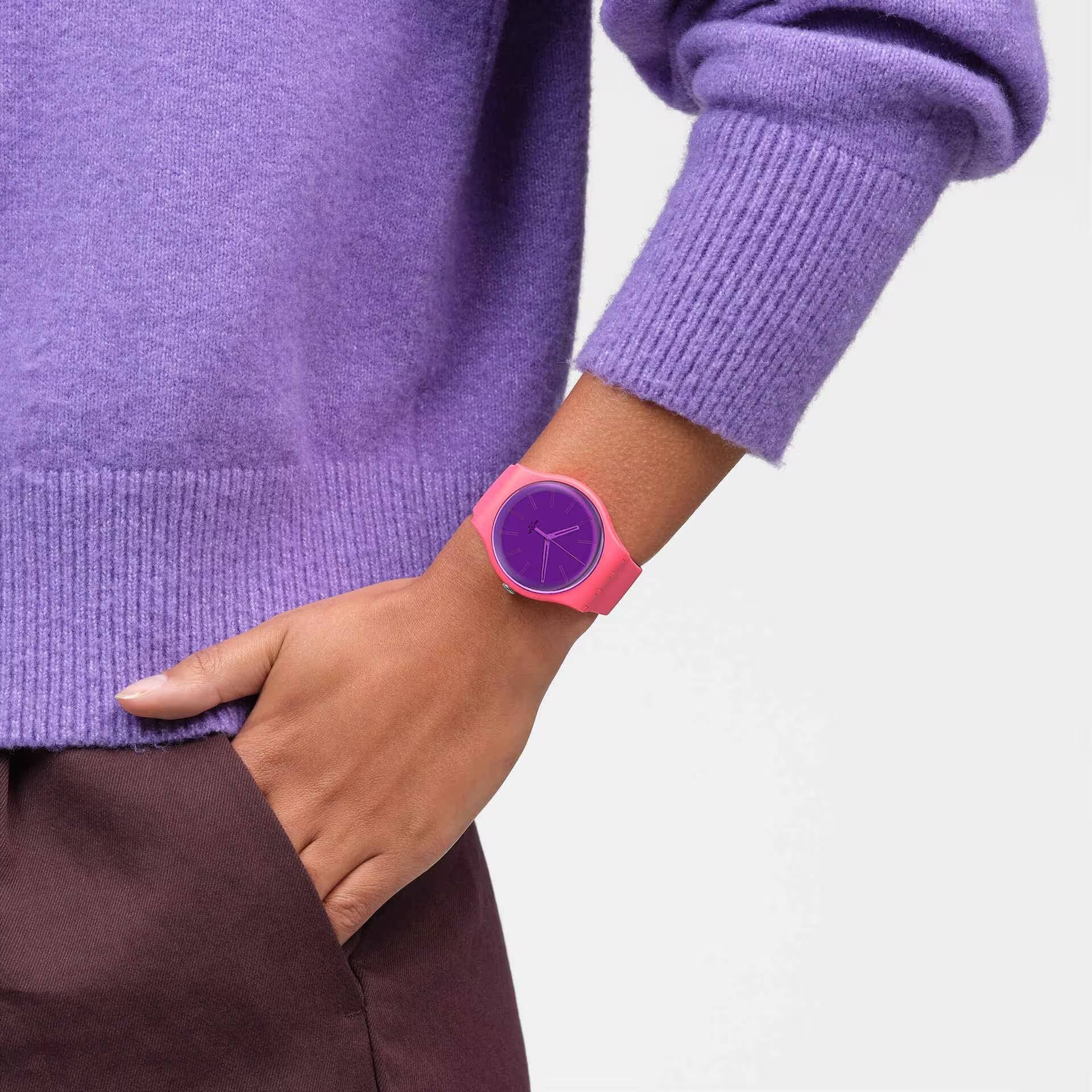 Orologio Donna Swatch Berry Harmonious Quarzo Rosa Viola Lucido SO29P102