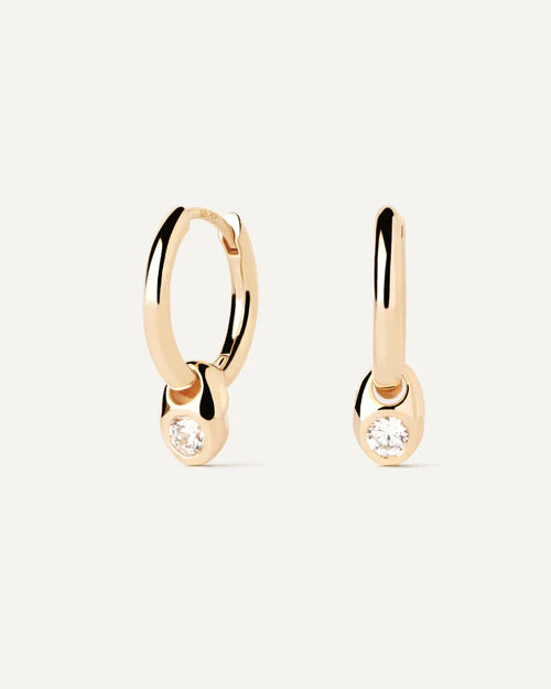 Orecchini Donna PDPaola Cerchio Argento 925 Dorato Zircone AR01-C26-U