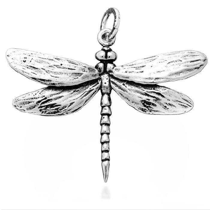 Charm Donna Giovanni Raspini Argento 925 Libellula Grande Realizzata A Mano 06442