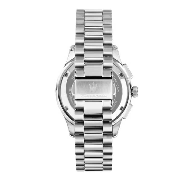 Orologio Uomo Maserati Sorpasso Acciaio Satinato Lucido Quarzo Nero Crono Data R8873624007