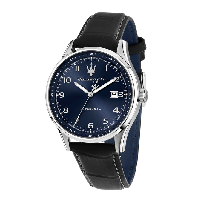 Orologio Uomo Maserati Acciaio Pelle Blu Quarzo Data R8851124003