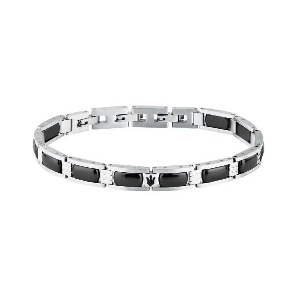 Bracciale Uomo Maserati Acciaio Ceramica Nero JM426ATZ102