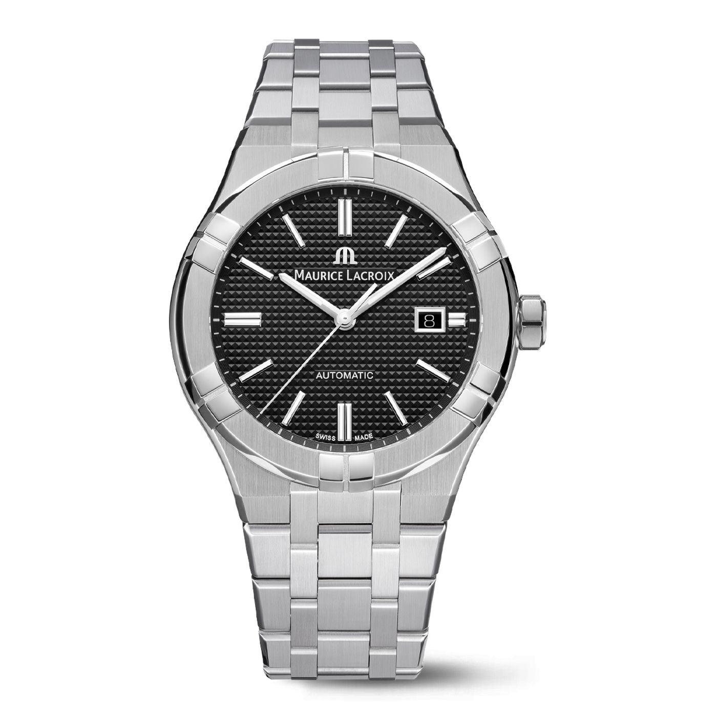 Orologio Uomo Maurice Lacroix Aikon Data Automatico Nero AI6008-SS002-330-1