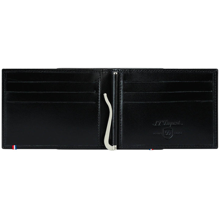 Portafoglio Uomo Dupont Pelle Nero Ferma Soldi 6 Carte Logato 180001