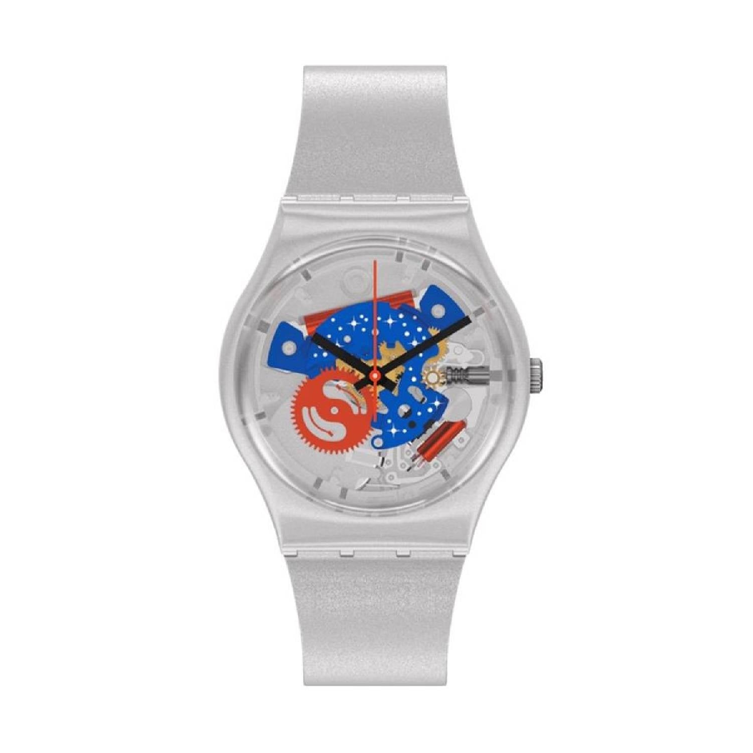 Orologio uomo Swatch Quarzo TAKE ME TO THE MOON Cinturino in Silicone GZ355