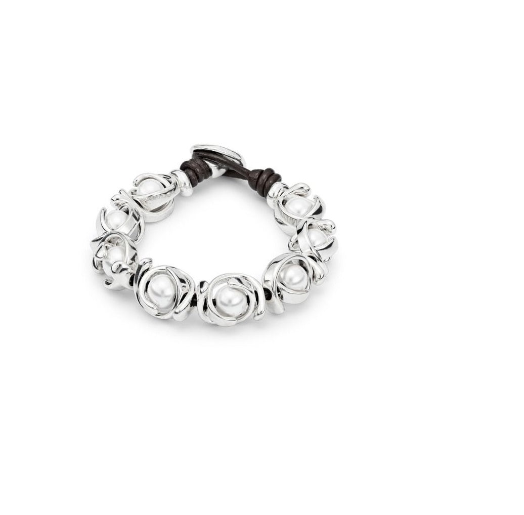 Bracciale Donna Uno De 50 DOUBLE MOON Cordura Biglie PUL2222BPLMTL