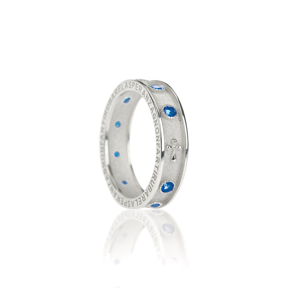 Anello Donna Sacro Agios Argento 925 Non Farti Rubare La Speranza AGI103/A-AZZ Mis 21