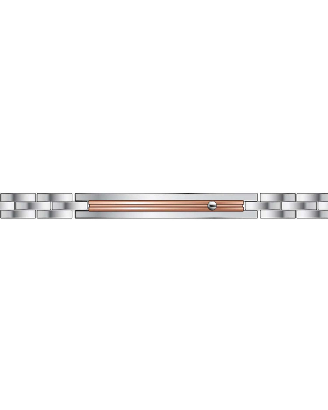 Bracciale Uomo Acciaio Zancan Targa Rosè EHB216