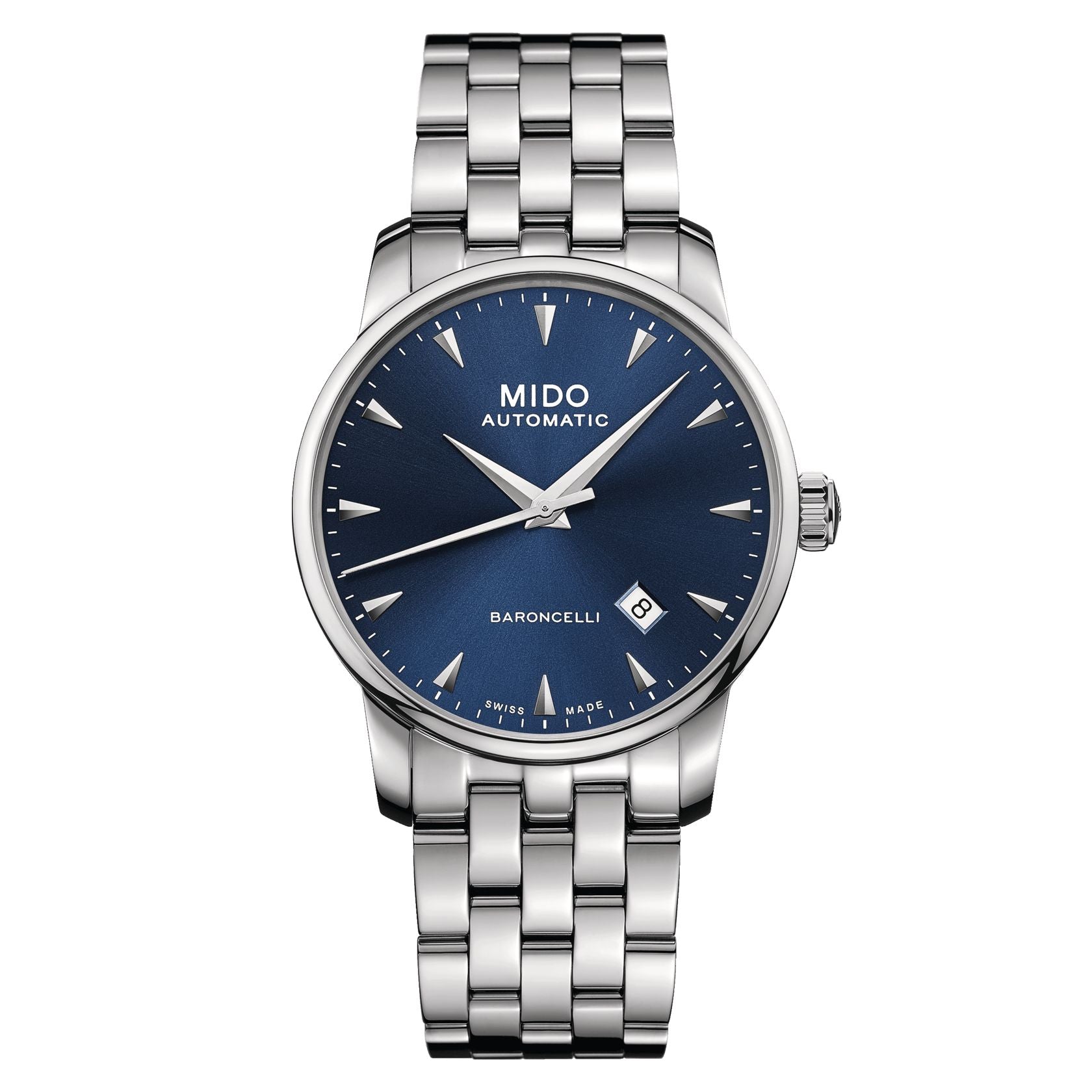 Orologio Uomo Mido Baroncelli Automatico Blu Data M8600.4.15.1