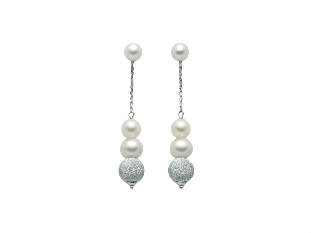 Orecchini Donna Oro 750 Miluna Pendenti con  Perla PER1961