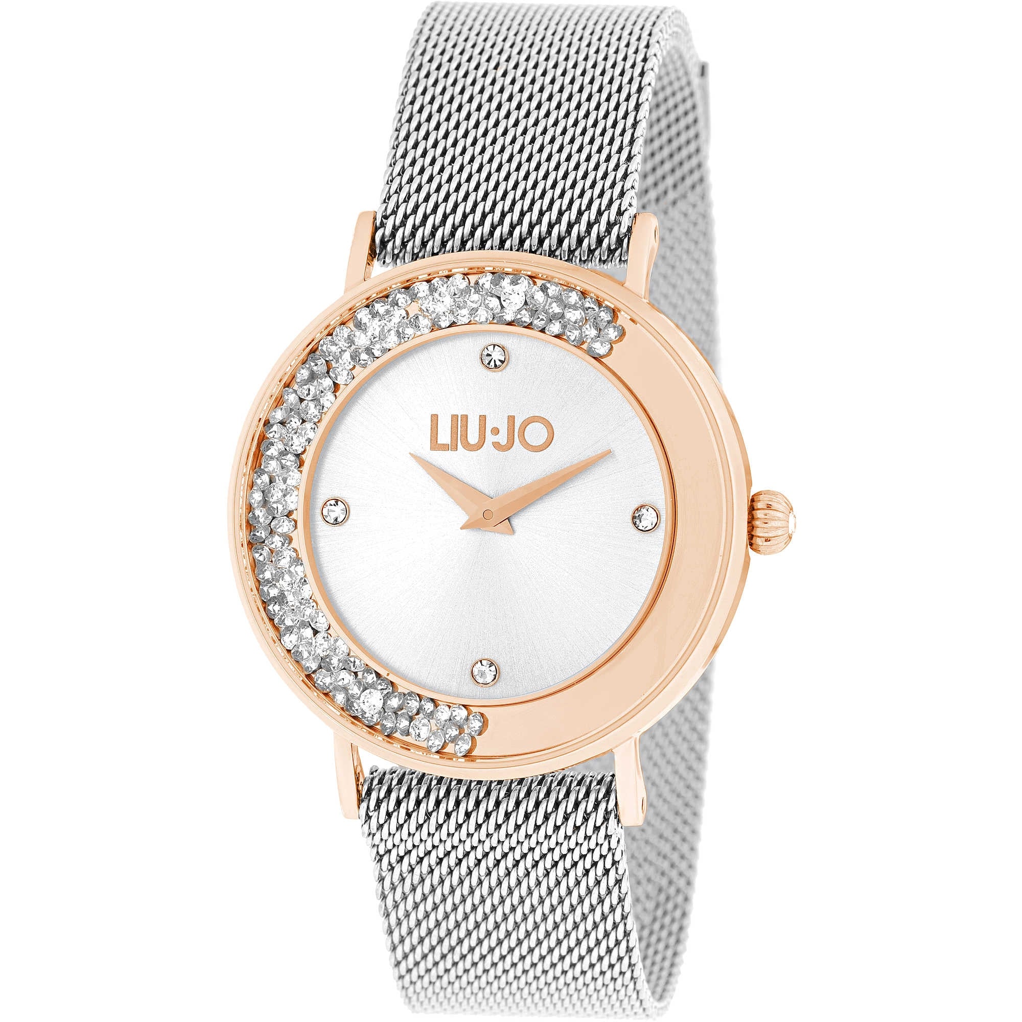 Orologio Donna Acciaio Liu Jo Luxury Dancing Bianco  e rosè con Zirconi Solo Tempo Quarzo