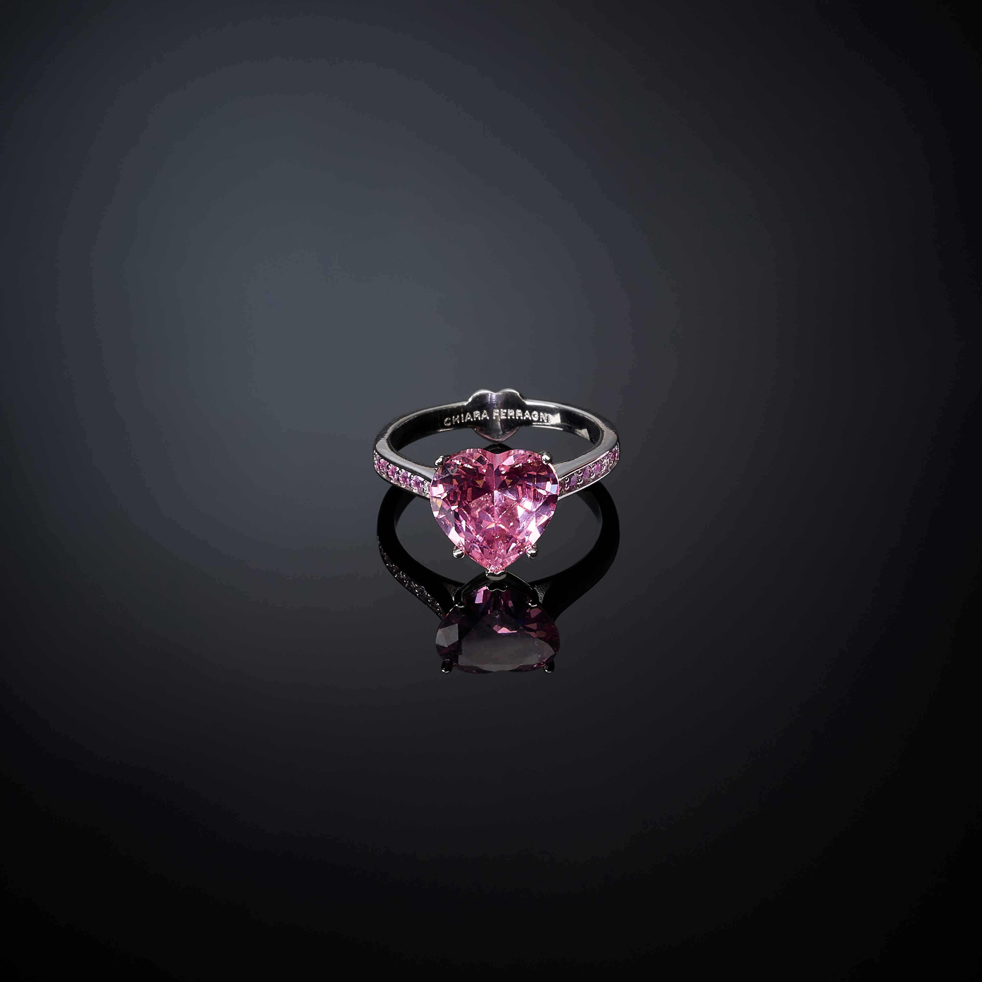 Anello Donna Chiara Ferragni Acciaio Zircone Rosa Cuore J19AVF02016