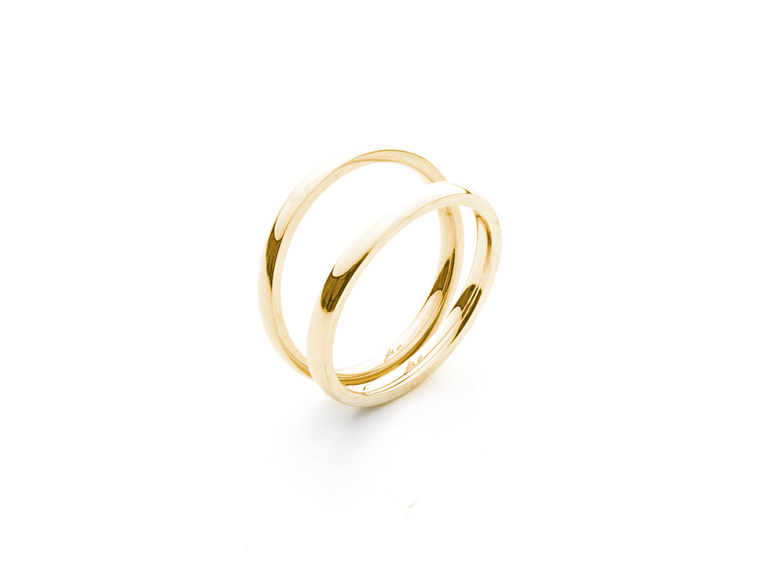 Anello Donna 4US Cesare Paciotti Acciaio Dorato Doppio Anello 4UAN4794W/16