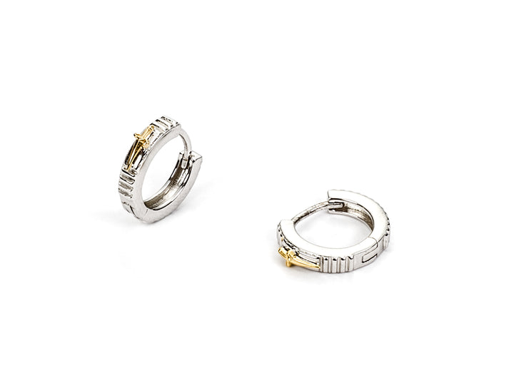 Orecchini Uomo Cesare Paciotti Argento 925 Spadino Dorato JPOR2409B