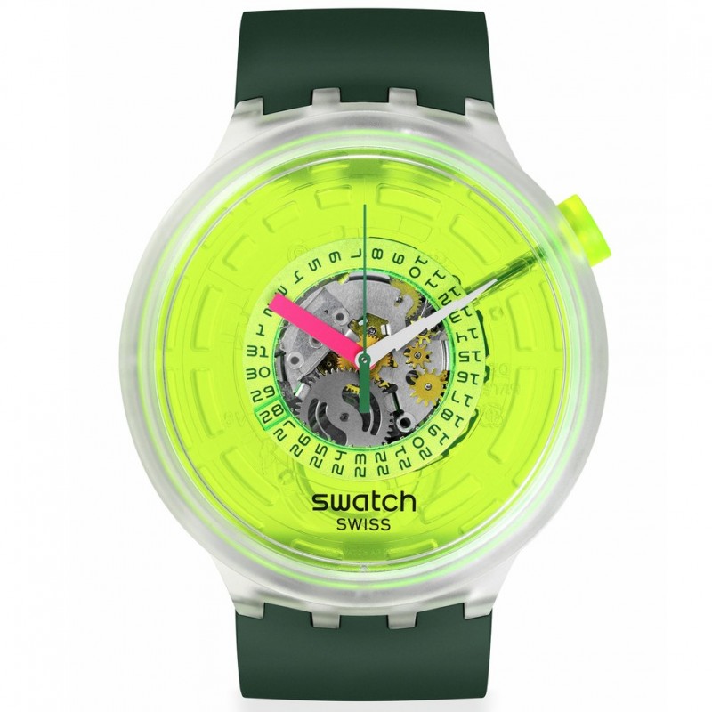 Orologio Uomo Swatch Big Bold Bio-Reloaded Quarzo Cronografo Silicone Gomma SB05K400