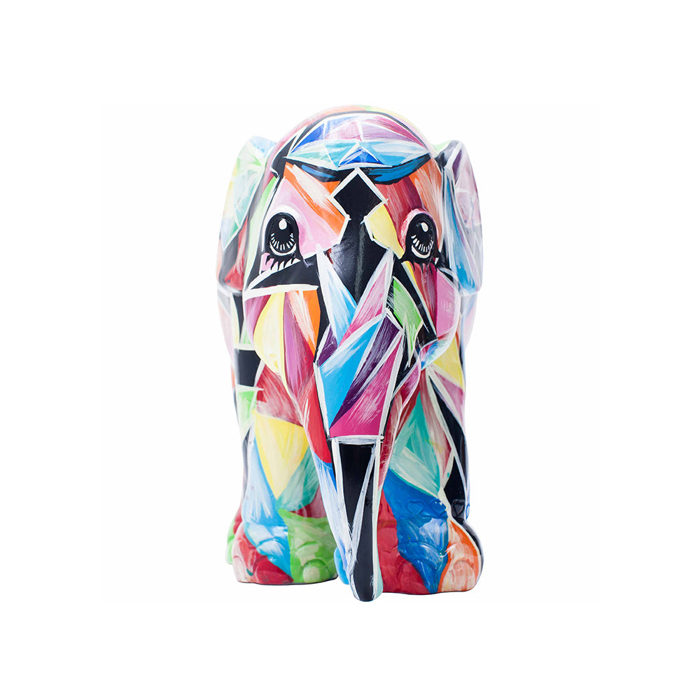 Scultura Elefante Hidden Diamonds 10 cm Resina Dipinto A Mano 8858831230873