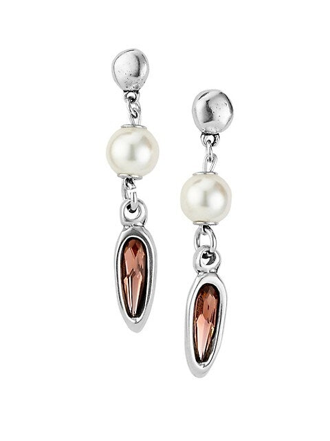 Orecchini Donna Uno De 50 A Lobo Pendente Con Perla Rosa PEN0585BPLRSA0U