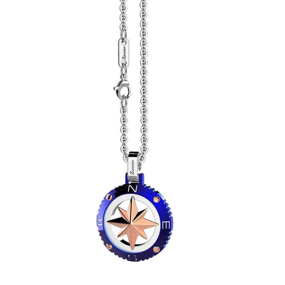 Collana Uomo Zancan Acciaio rosa dei venti EHC125