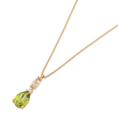 Collana Donna Ponte Vecchio Gioielli Oro 18 KT Peridot Diamante CP1760PDR