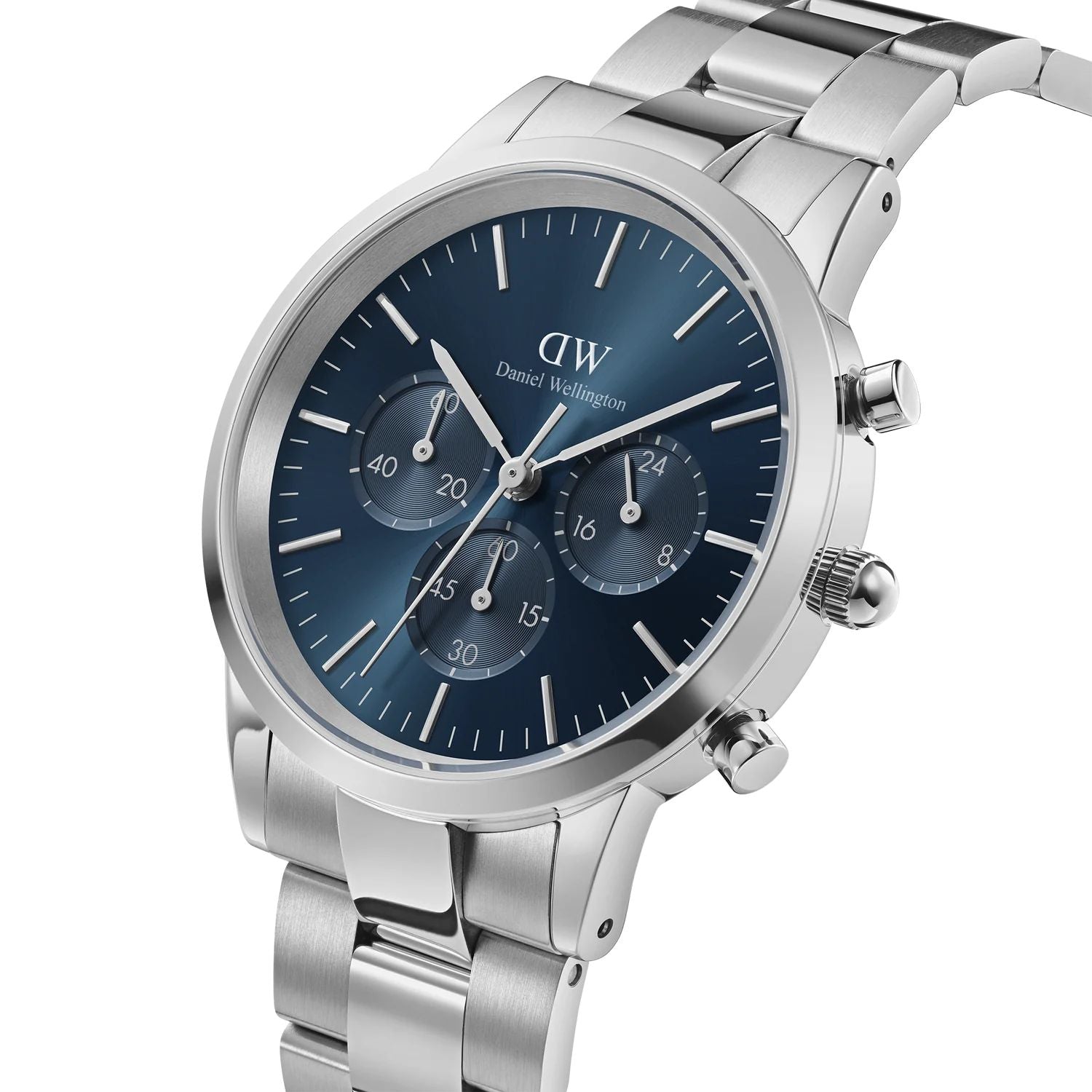 Orologio Uomo Daniel Wellington Cronografo Quarzo Acciaio Blu 42 mm DW00100644