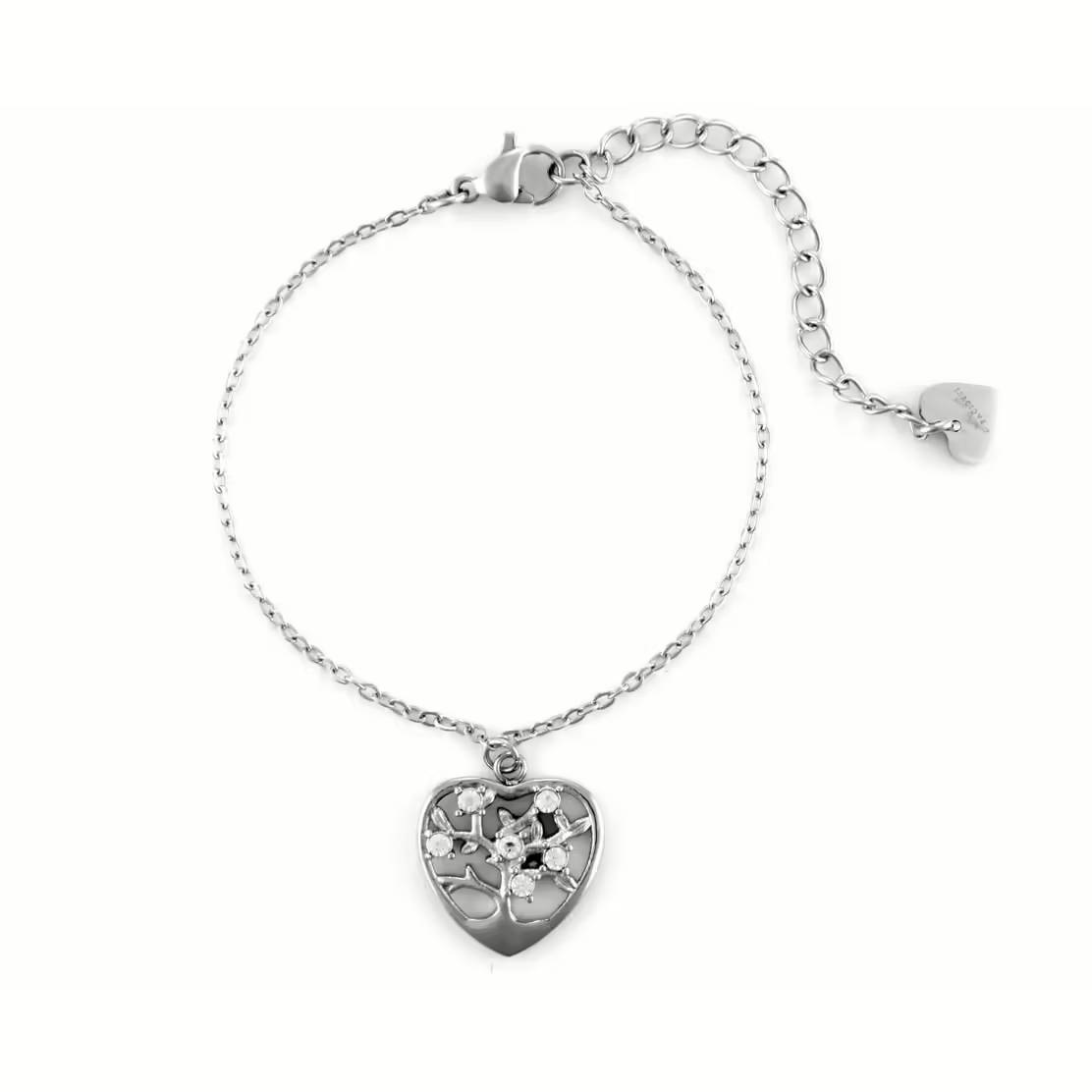 Bracciale Donna Acciaio 4US cesare paciotti  cuore con albero della vita  4UCL6514W