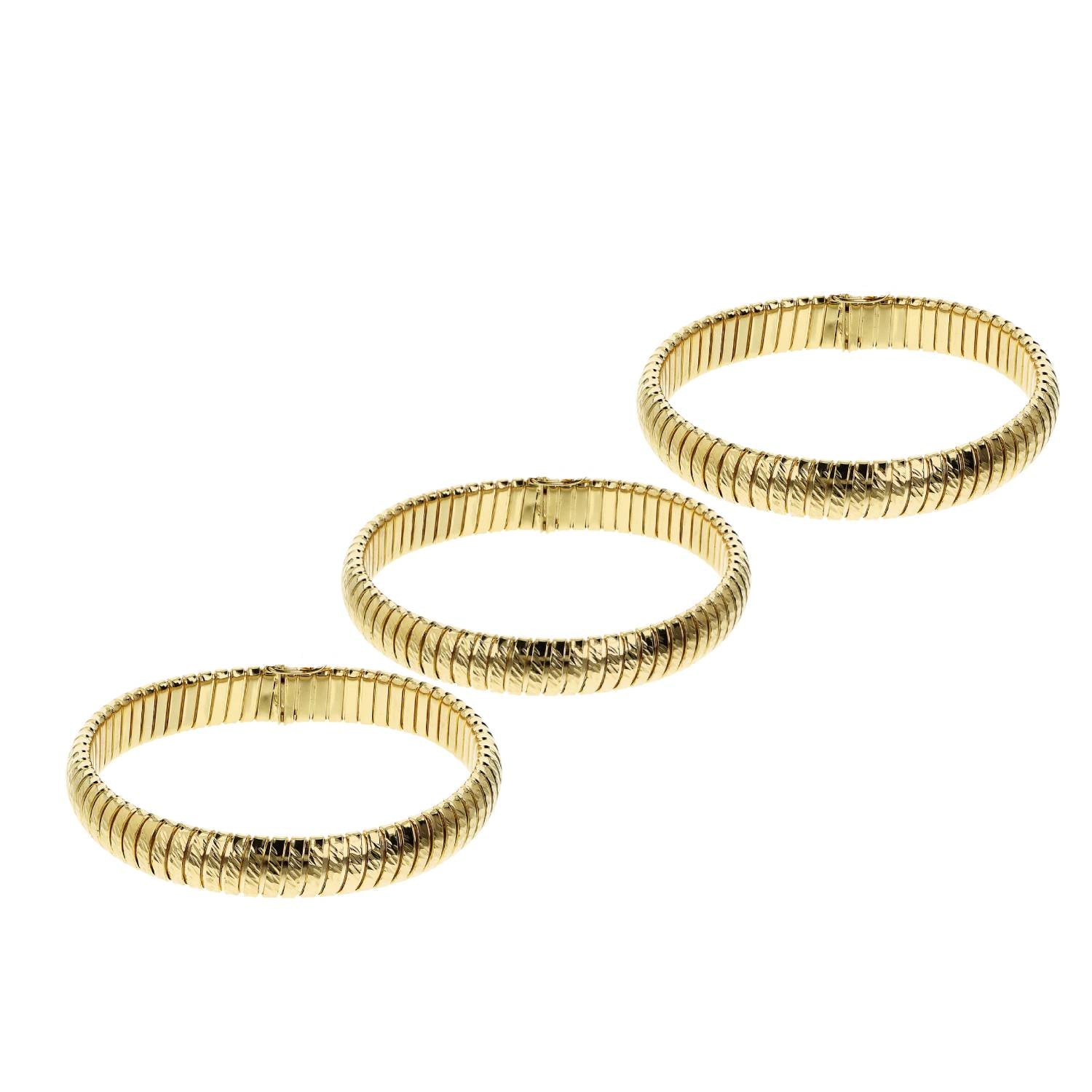 Bracciale Donna Etrusca Bronzo Dorato Set 3 Pezzi Tubogas WSET00869.YG