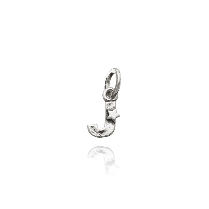 Charm Donna Giovanni Raspini Argento 925 Iniziale J Con Una Stella Fatto A Mano 06668