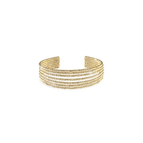 Bracciale Donna Unoaerre Bronzo Dorato Rigido Sfaccettato Sette Fili 424317