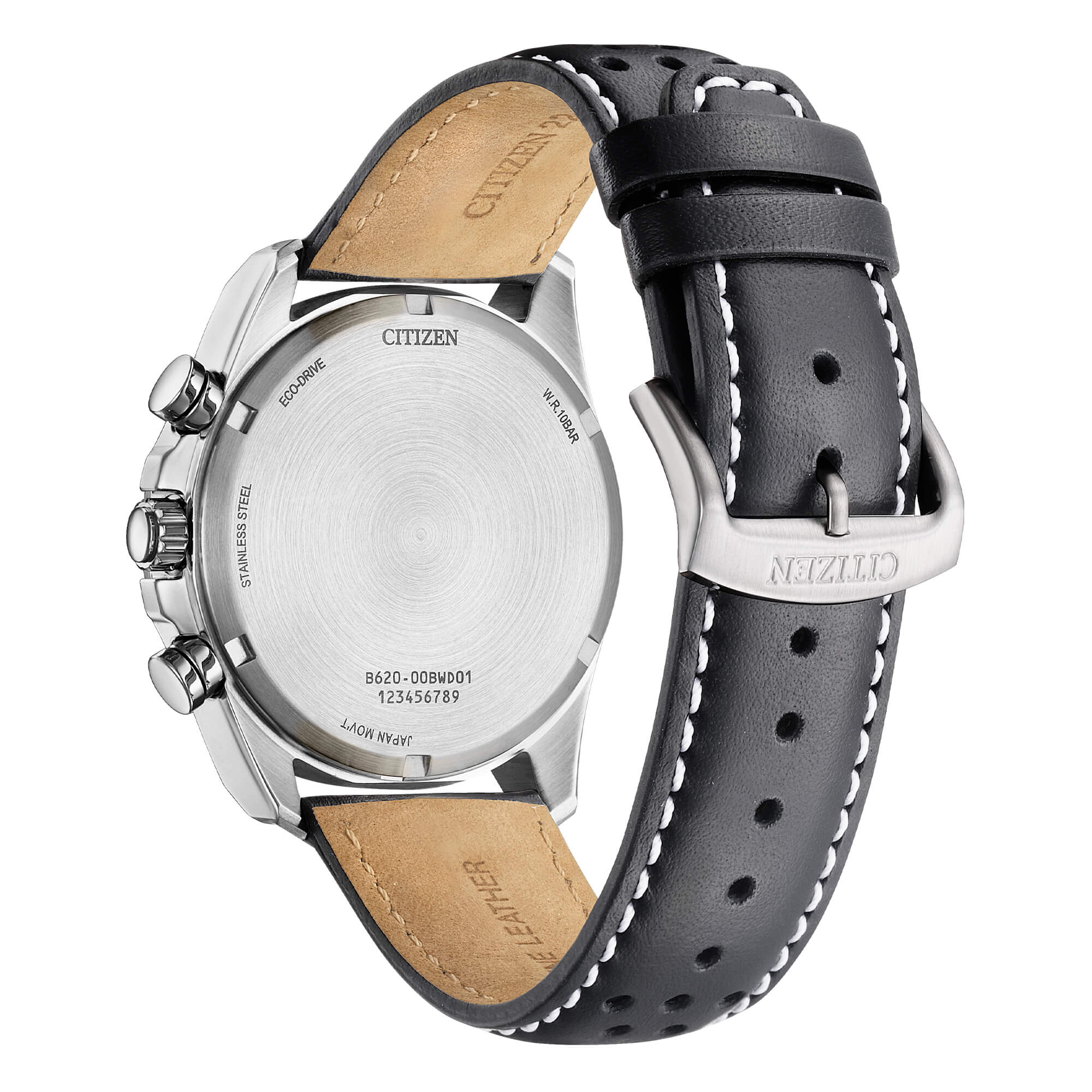 Orologio Uomo Citizen Blu Pilot Eco-Drive Cronografo Acciaio Data CA4640-09A