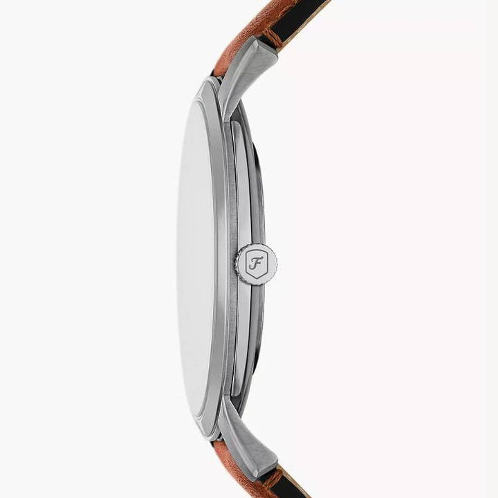 Orologio Uomo Acciaio Fossil Solo Tempo The Minimalist Verde Pelle Marrone FS6094