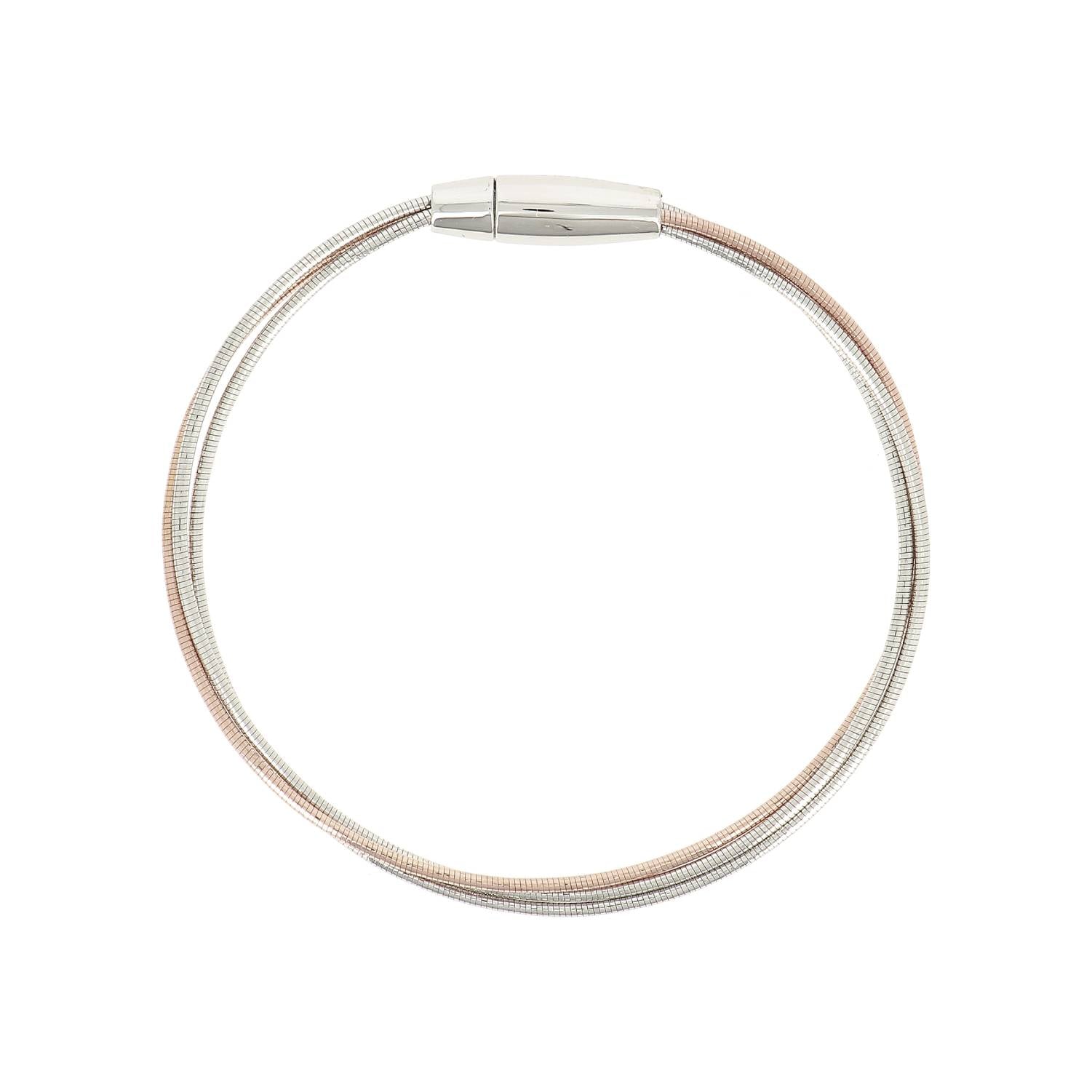 Bracciale Donna Pesavento Argento 925 Bianco Rosè DNA Multifilo Calamita WDNAB366