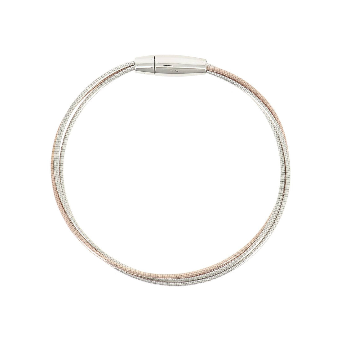 Bracciale Donna Pesavento Argento 925 Bianco Rosè DNA Multifilo Calamita WDNAB366