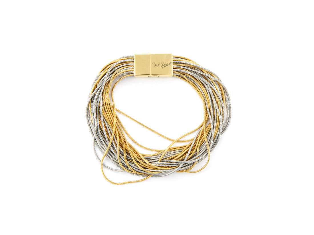Bracciale Donna Acciaio bicolore 4US cesare paciotti  multifilo 4UBR6680W