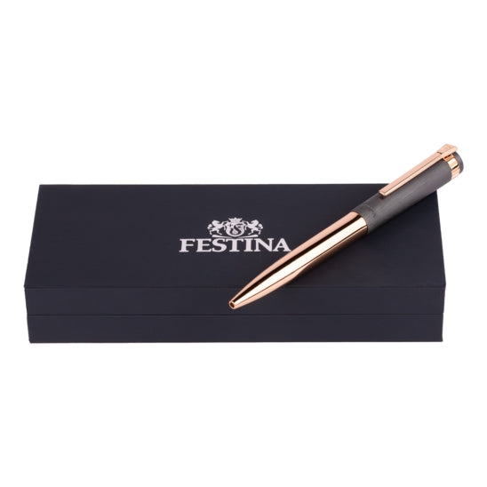 Penna Uomo Festina Acciaio Nero Satinato Rosè Biro FWS4107/D