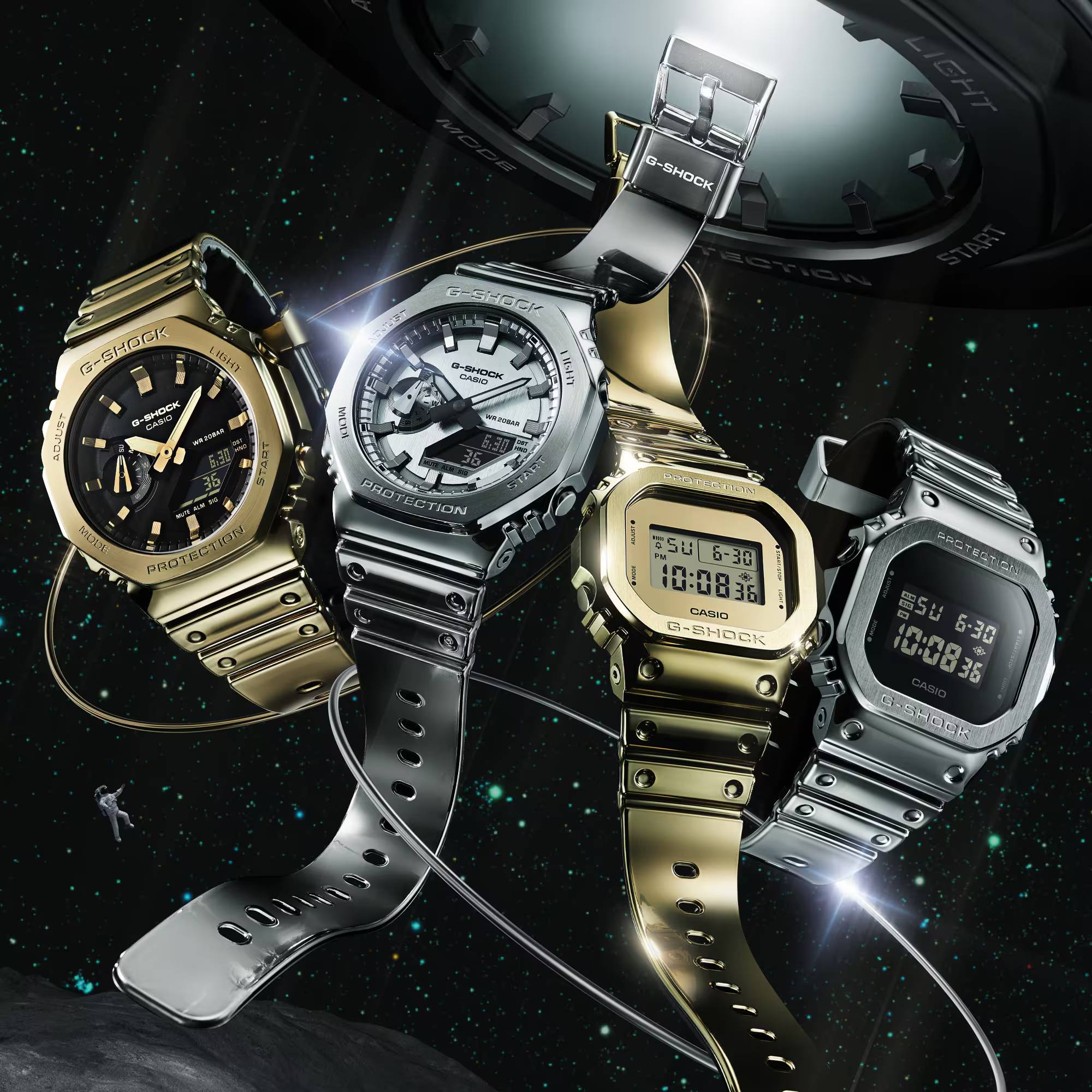 Orologio Uomo Casio G-SHOCK Resina Flex Dorata Oro GM-5600YMG-9ER