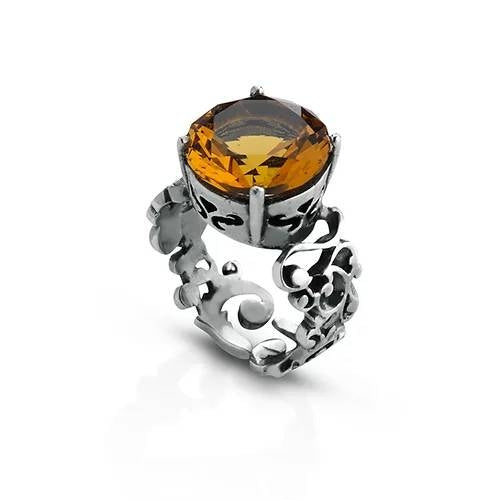 Anello Donna Labriò Argento 925 E Quarzo Citrino 2100