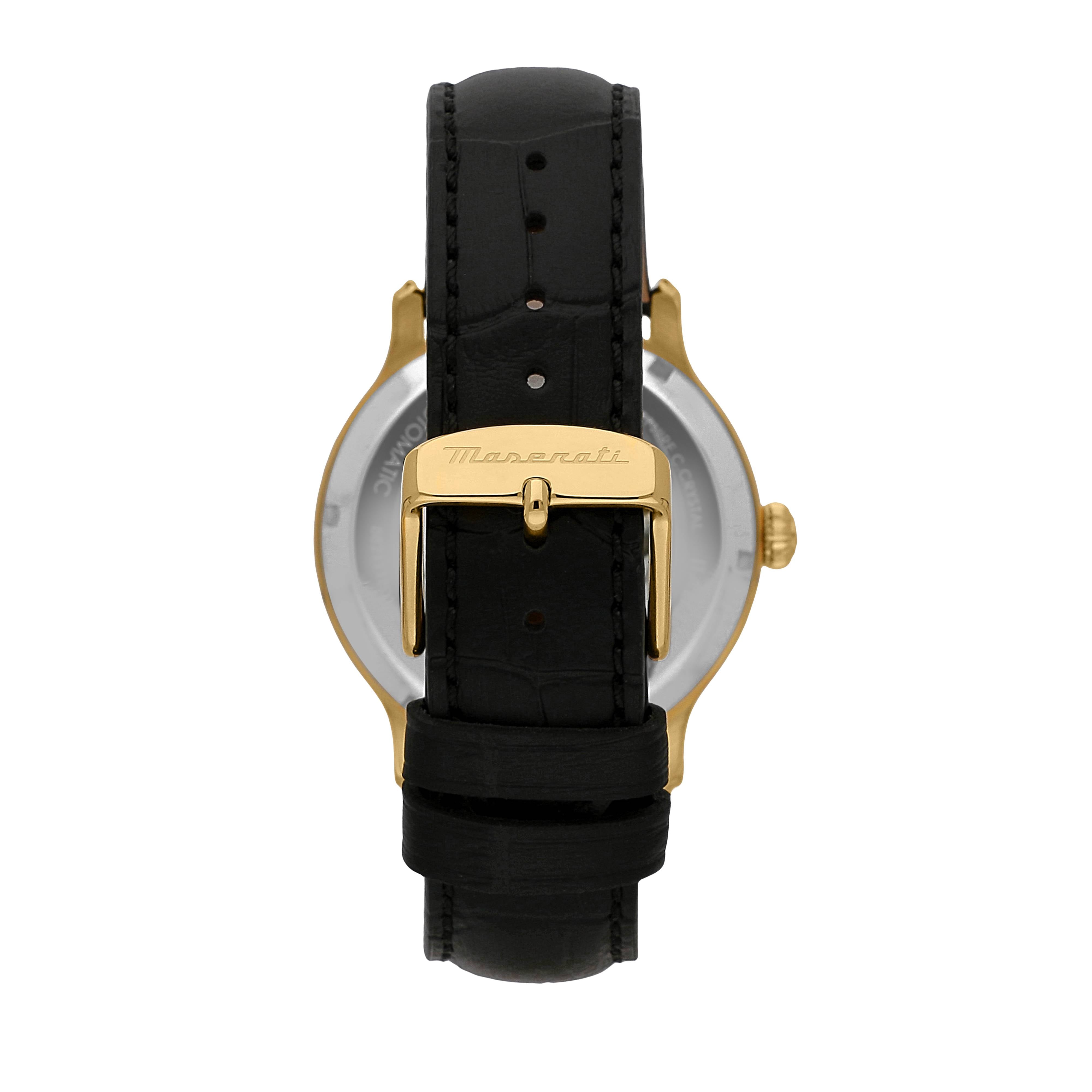 Orologio Uomo Maserati Acciaio Dorato Pelle Automatico Solo Tempo R8821118011