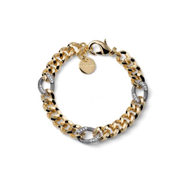 Bracciale Donna Unoaerre Bicolore Groumetta Zirconi Bianchi 587411