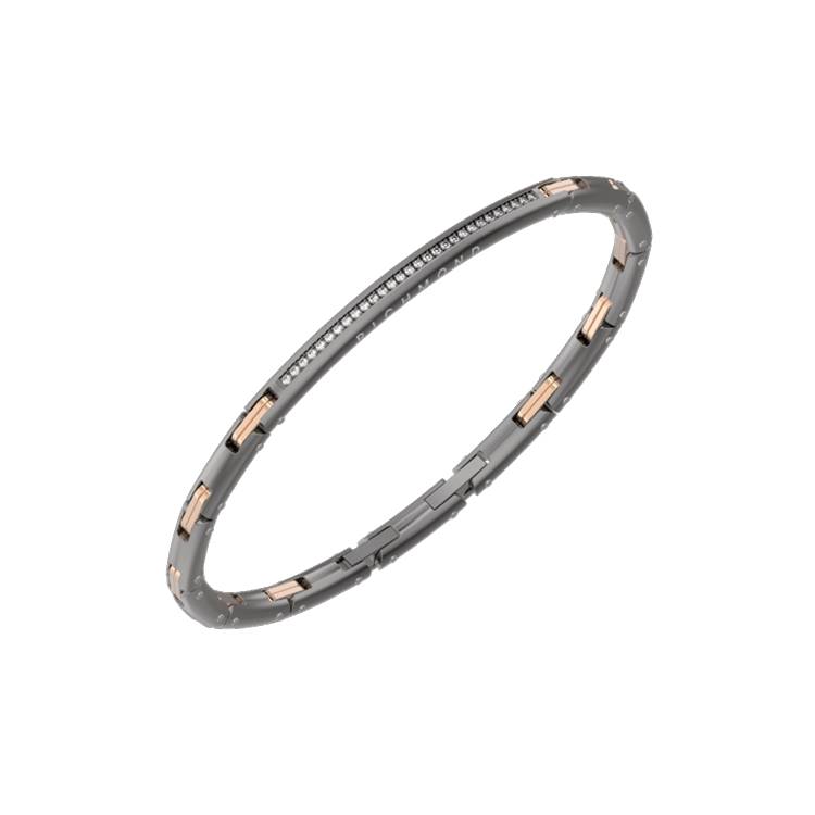 Bracciale Uomo John Richmond Titanio Brillanti Bianchi JRCB12BR