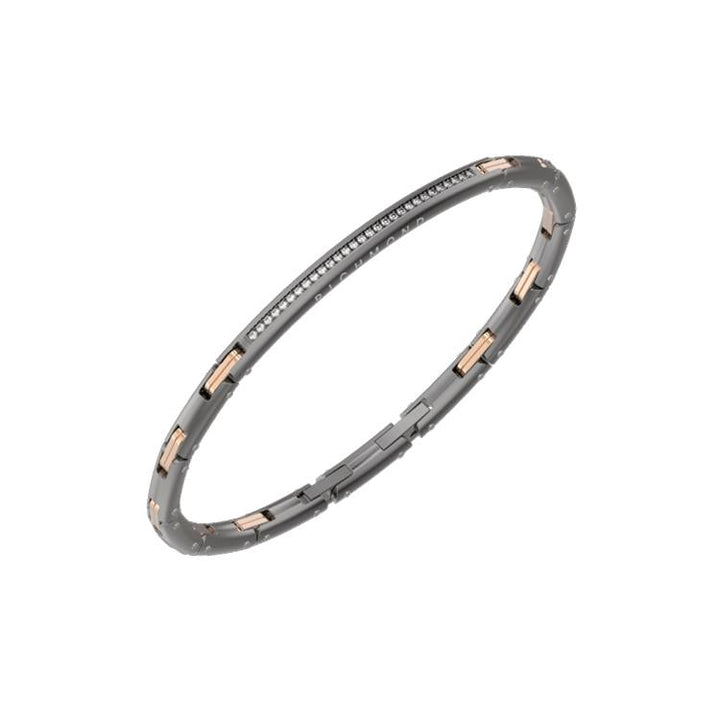 Bracciale Uomo John Richmond Titanio Brillanti Bianchi JRCB12BR