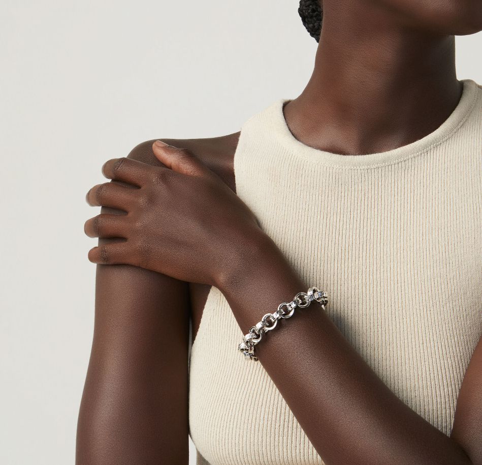 Bracciale Donna Giovanni Raspini Argento 925 Rolò Martellata 10509